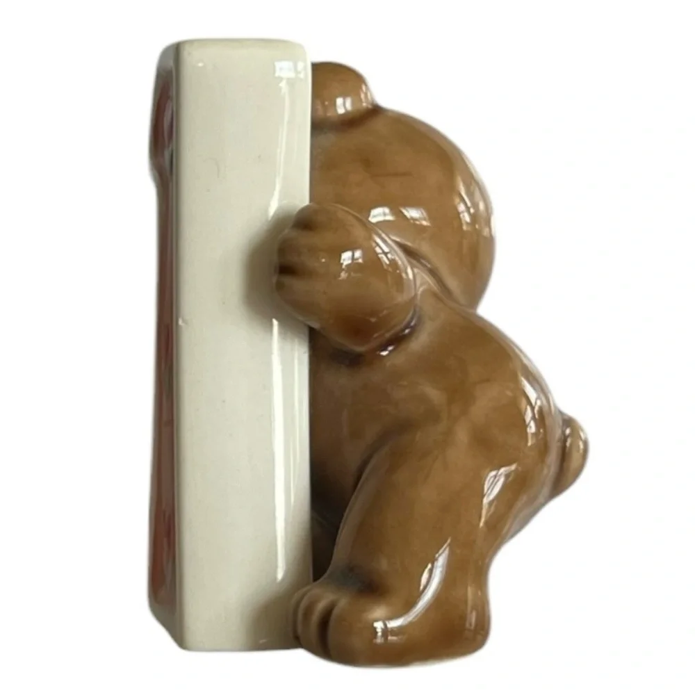 vintage first birthday porcelain bear hearts #1